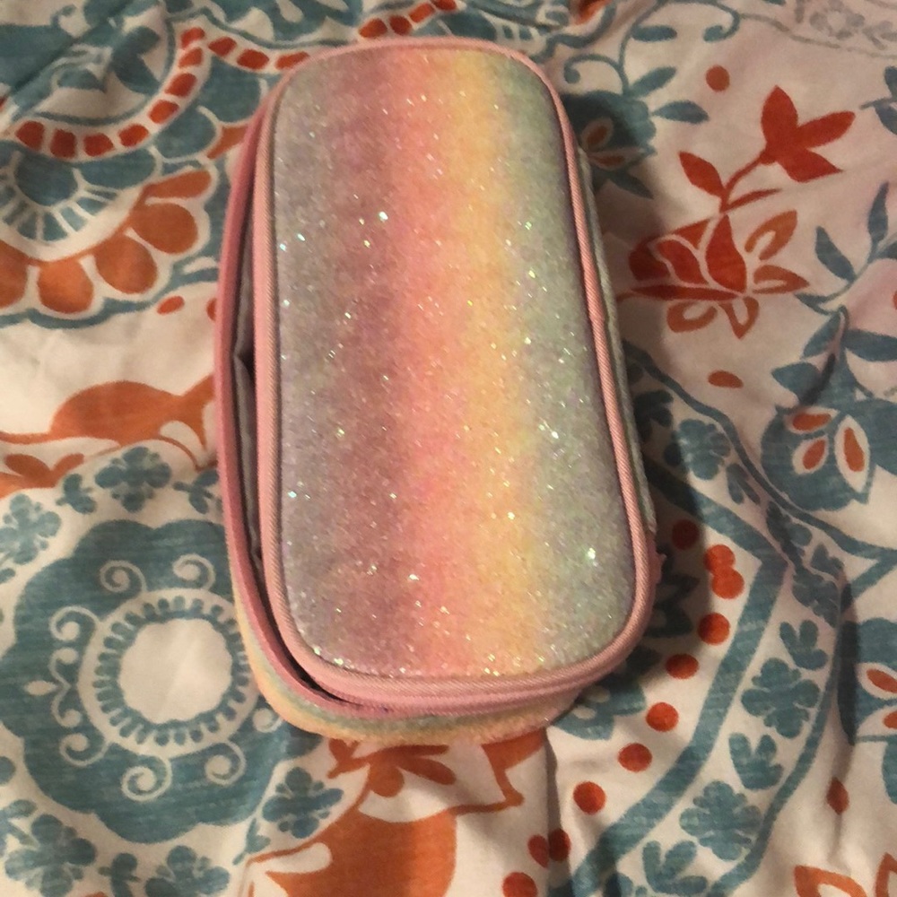 Sparkle rainbow pencil case
